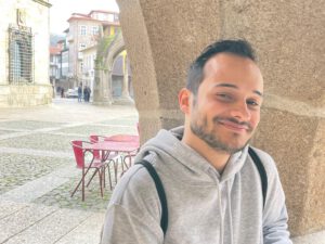 Me in the city of Guimarães, Portugal