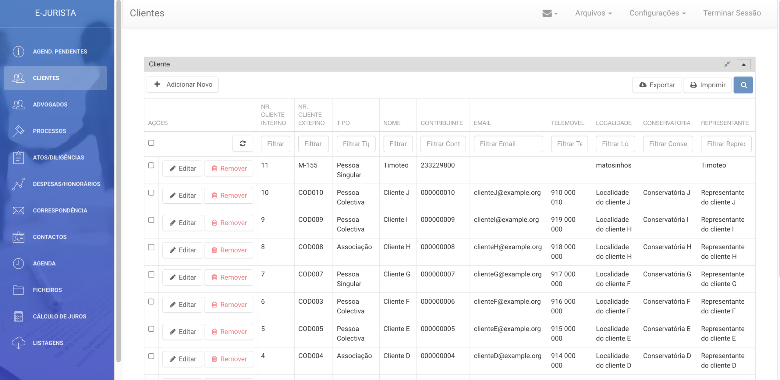 Law firm case management web portal